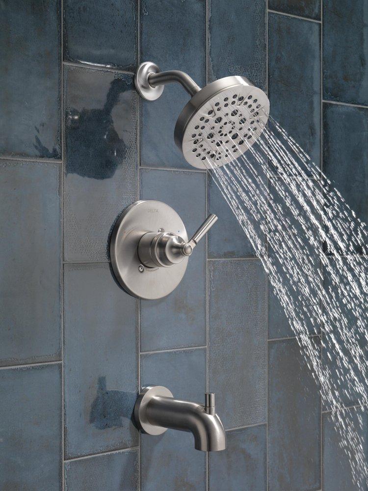 Delta Faucet Brilliance Stainless Single Handle Multi Function Bathtub & Shower Faucet (Trim Only) 