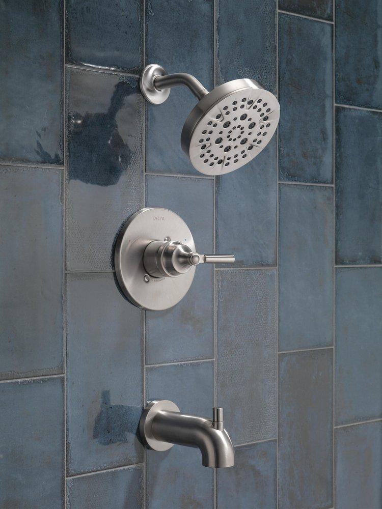 Delta Faucet Brilliance Stainless Single Handle Multi Function Bathtub & Shower Faucet (Trim Only) 