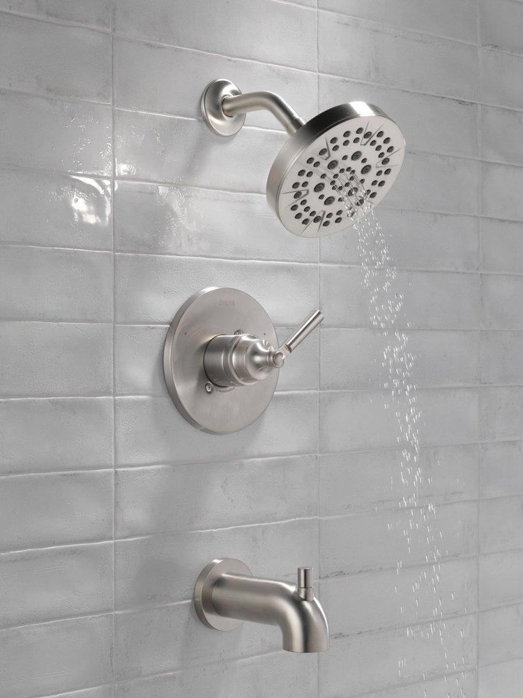 Delta Faucet Brilliance Stainless Single Handle Multi Function Bathtub & Shower Faucet (Trim Only) 