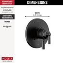 Delta Faucet Matte Black Two Handle Pressure Balancing Valve Trim 