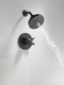 Delta Faucet Matte Black Single Handle Multi Function Shower Faucet (Trim Only) 