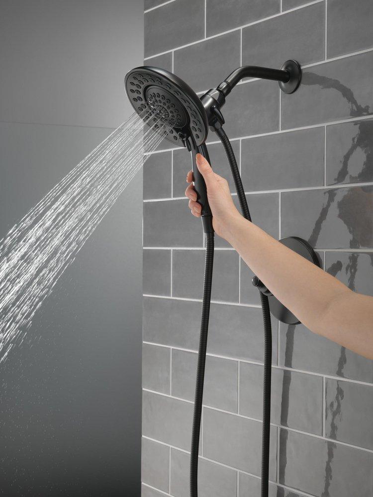 Delta Faucet Matte Black Single Handle Multi Function Shower Faucet (Trim Only) 