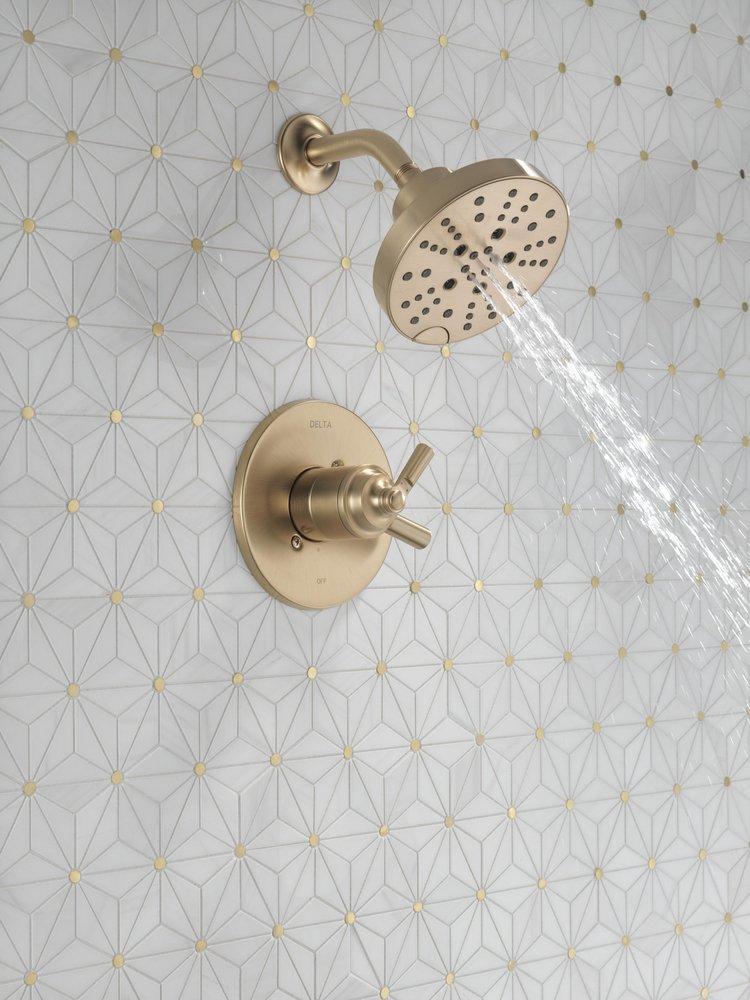 Delta Faucet Champagne Bronze Single Handle Multi Function Shower Faucet (Trim Only) 