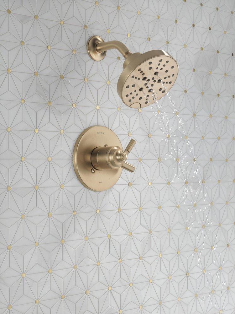 Delta Faucet Champagne Bronze Single Handle Multi Function Shower Faucet (Trim Only) 