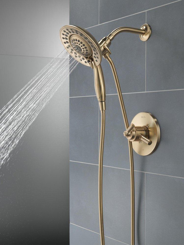 Delta Faucet Champagne Bronze Single Handle Multi Function Shower Faucet (Trim Only) 