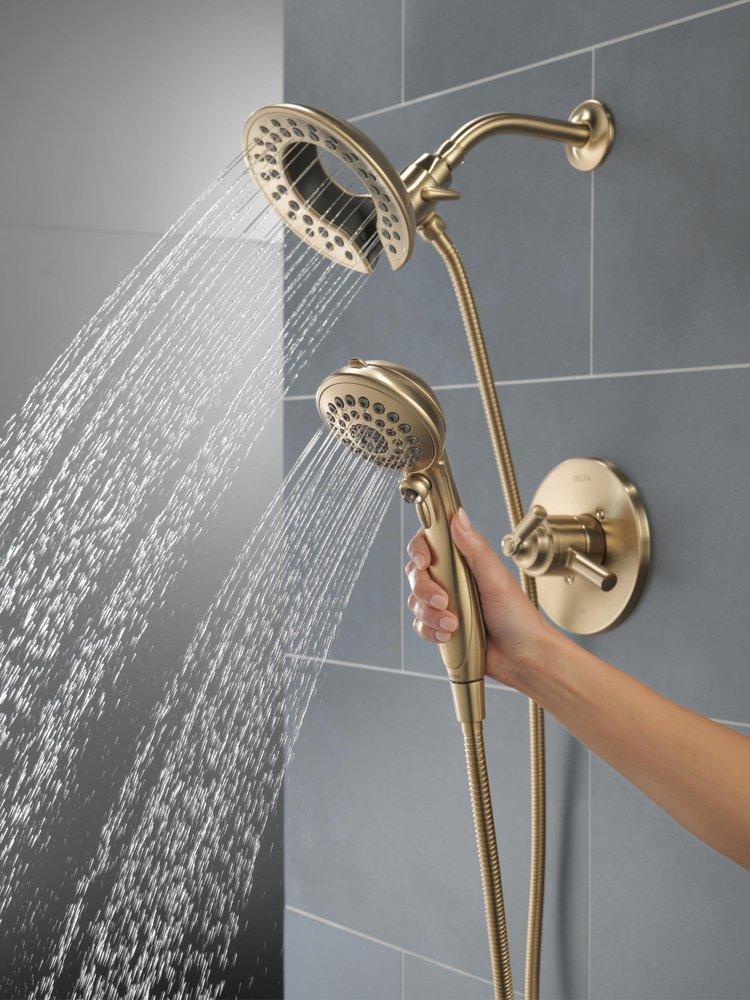 Delta Faucet Brilliance Champagne Bronze Single Handle Multi Function Shower Faucet (Trim Only) 
