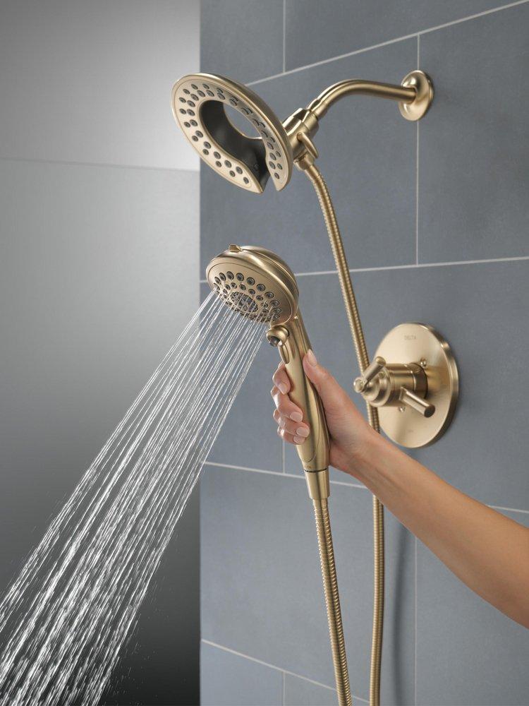 Delta Faucet Brilliance Champagne Bronze Single Handle Multi Function Shower Faucet (Trim Only) 
