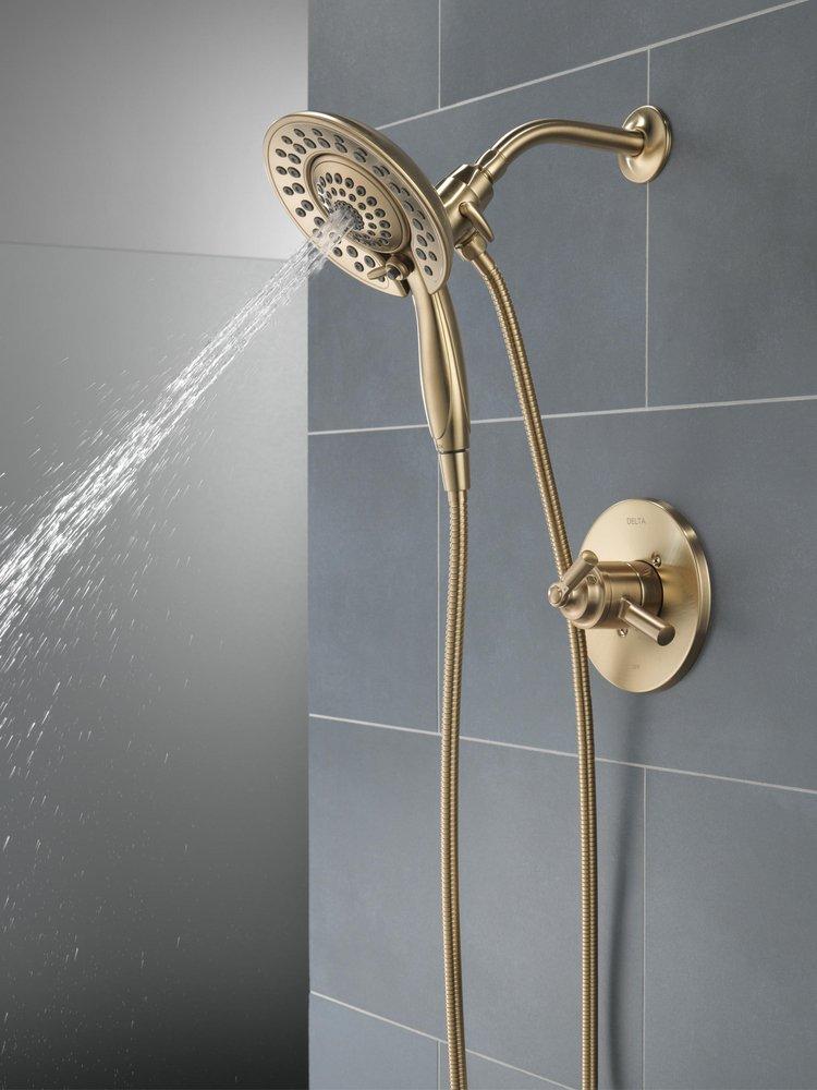 Delta Faucet Brilliance Champagne Bronze Single Handle Multi Function Shower Faucet (Trim Only) 