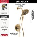 Delta Faucet Brilliance Champagne Bronze Single Handle Multi Function Shower Faucet (Trim Only) 