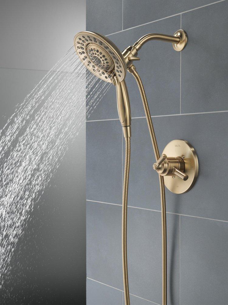 Delta Faucet Brilliance Champagne Bronze Single Handle Multi Function Shower Faucet (Trim Only) 