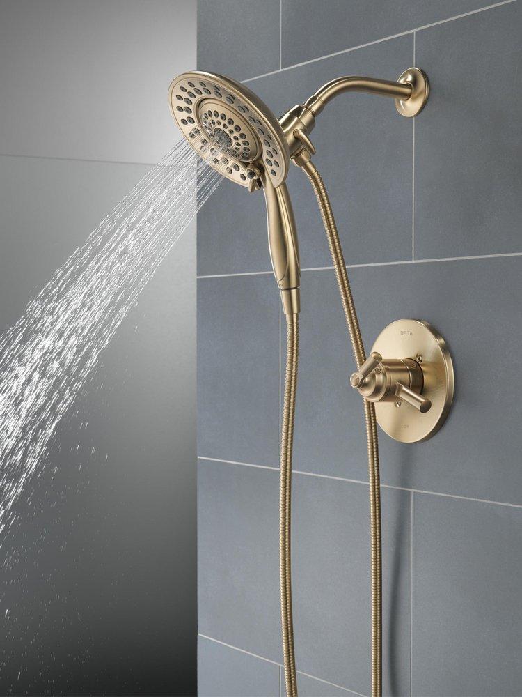Delta Faucet Brilliance Champagne Bronze Single Handle Multi Function Shower Faucet (Trim Only) 