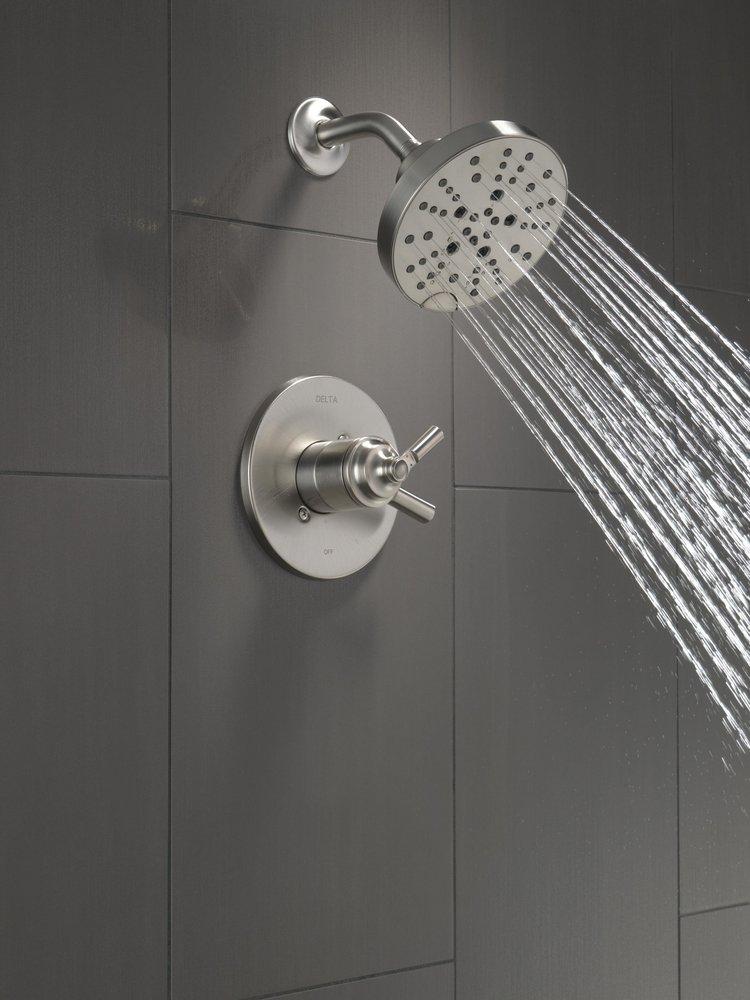 Delta Faucet Brilliance Stainless Single Handle Multi Function Shower Faucet (Trim Only) 