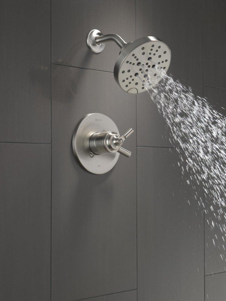 Delta Faucet Brilliance Stainless Single Handle Multi Function Shower Faucet (Trim Only) 