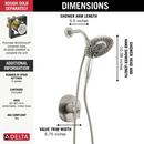 Delta Faucet Brilliance® Stainless Single Handle Multi Function Shower Faucet (Trim Only) 