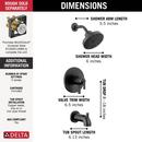 Delta Faucet Matte Black Single Handle Multi Function Bathtub & Shower Faucet (Trim Only) 