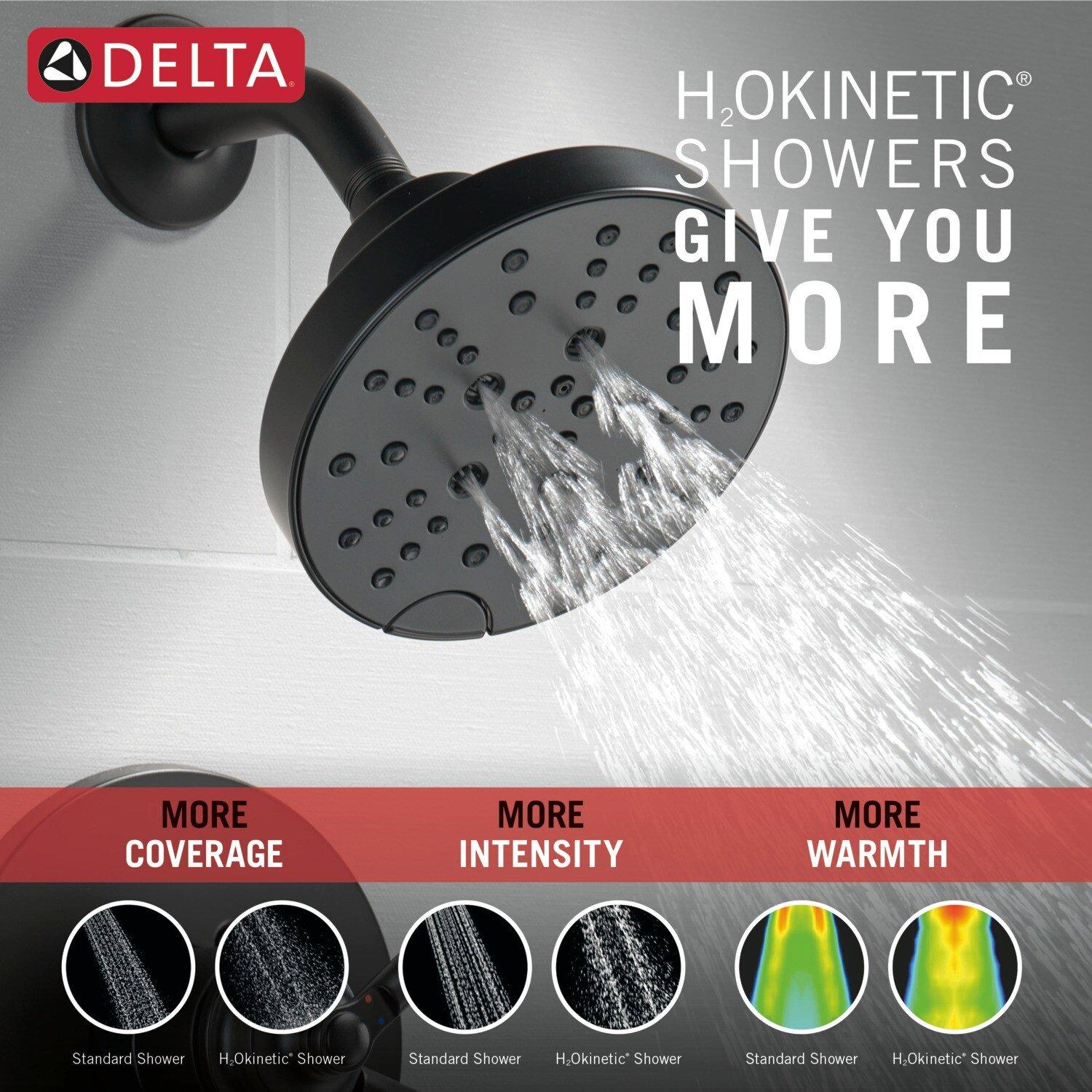 Delta Faucet Matte Black Single Handle Multi Function Bathtub & Shower Faucet (Trim Only) 