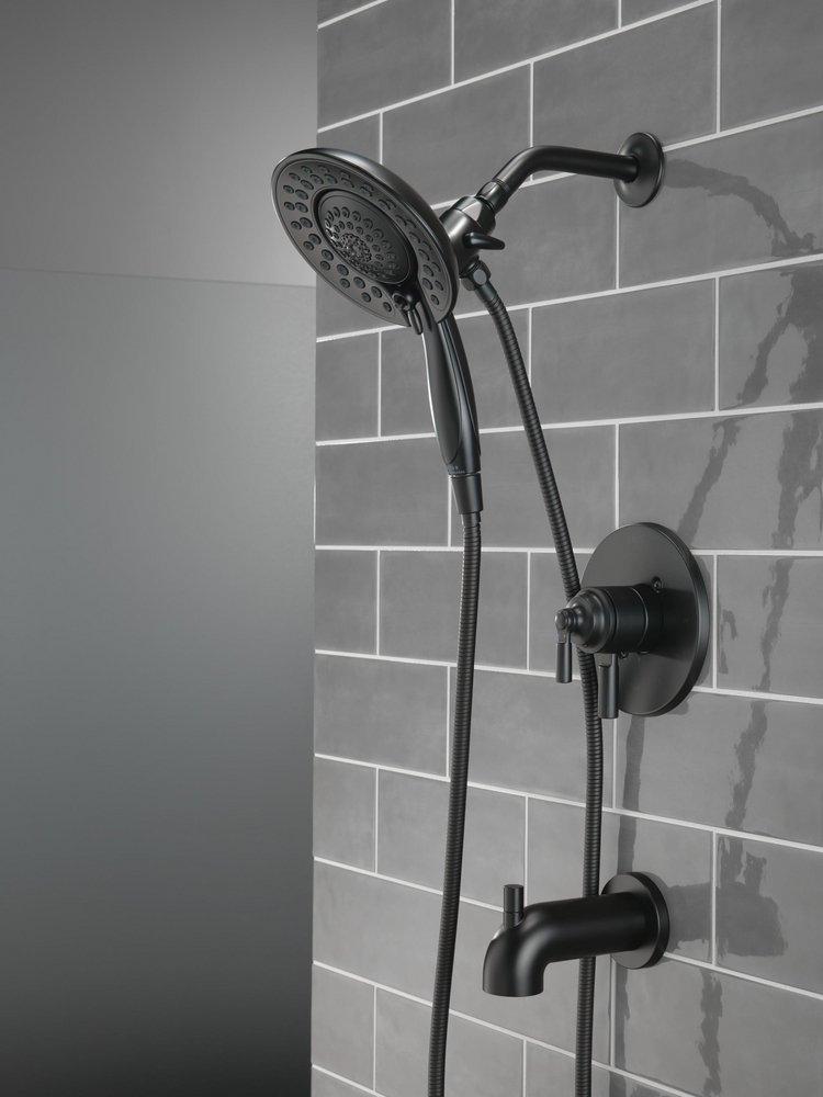 Delta Faucet Matte Black Single Handle Multi Function Bathtub & Shower Faucet (Trim Only) 