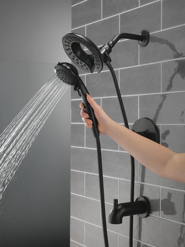 Delta Faucet Matte Black Single Handle Multi Function Bathtub & Shower Faucet (Trim Only) 
