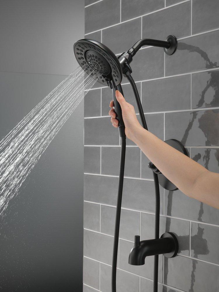 Delta Faucet Matte Black Single Handle Multi Function Bathtub & Shower Faucet (Trim Only) 