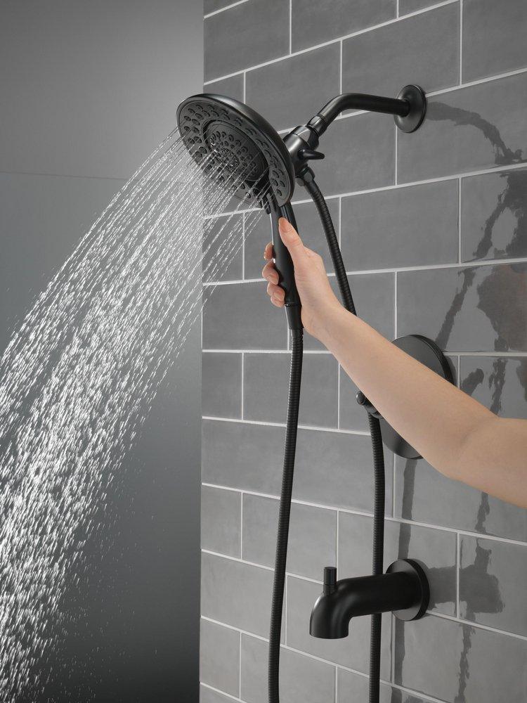 Delta Faucet Matte Black Single Handle Multi Function Bathtub & Shower Faucet (Trim Only) 