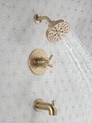 Delta Faucet Brilliance&reg; Champagne Bronze Single Handle Multi Function Bathtub & Shower Faucet (Trim Only) 