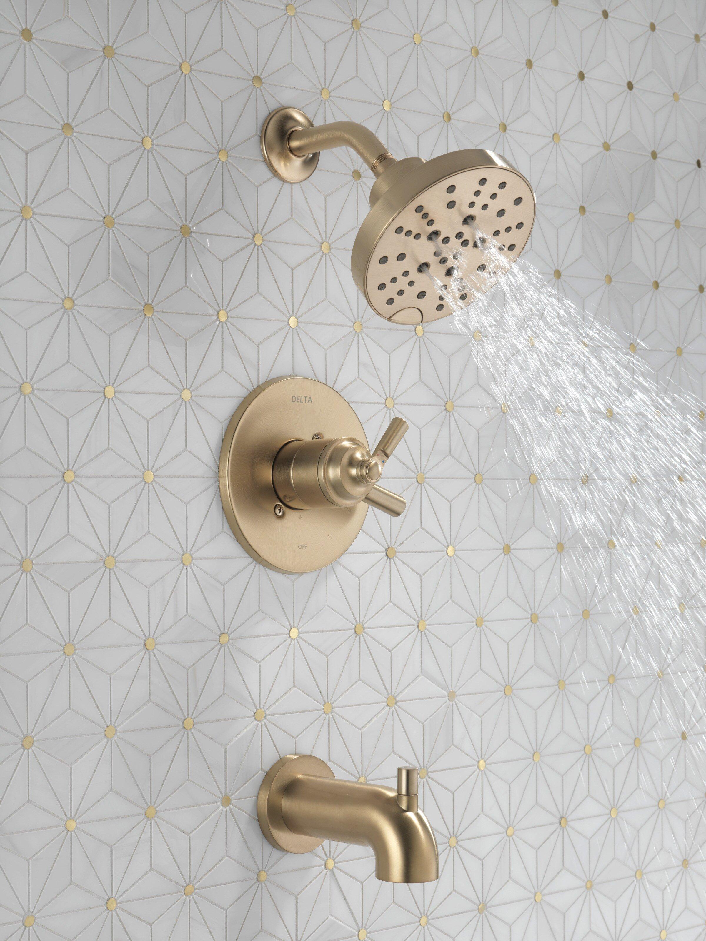Delta Faucet Brilliance Champagne Bronze Single Handle Multi Function Bathtub & Shower Faucet (Trim Only) 