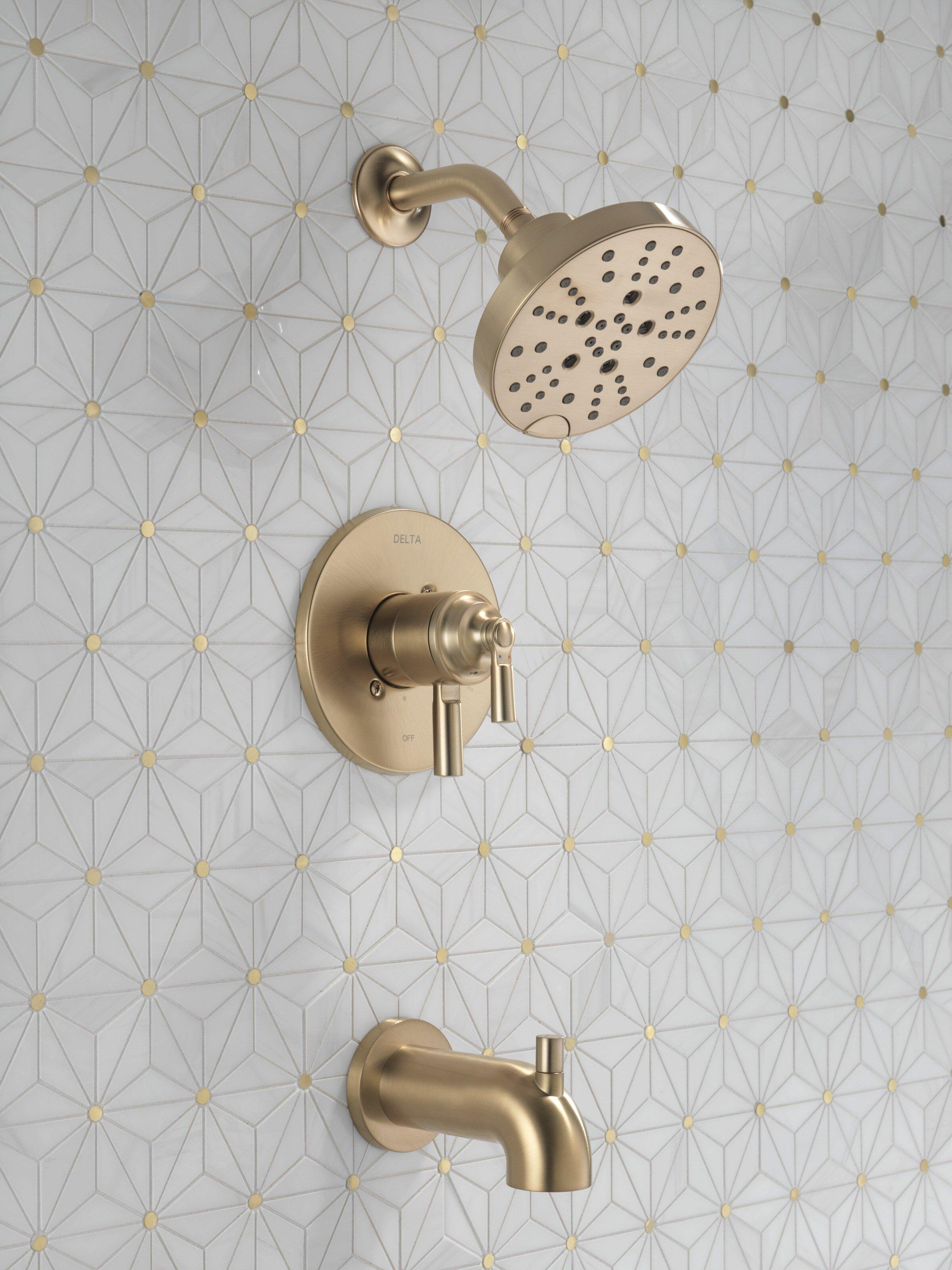 Delta Faucet Brilliance Champagne Bronze Single Handle Multi Function Bathtub & Shower Faucet (Trim Only) 