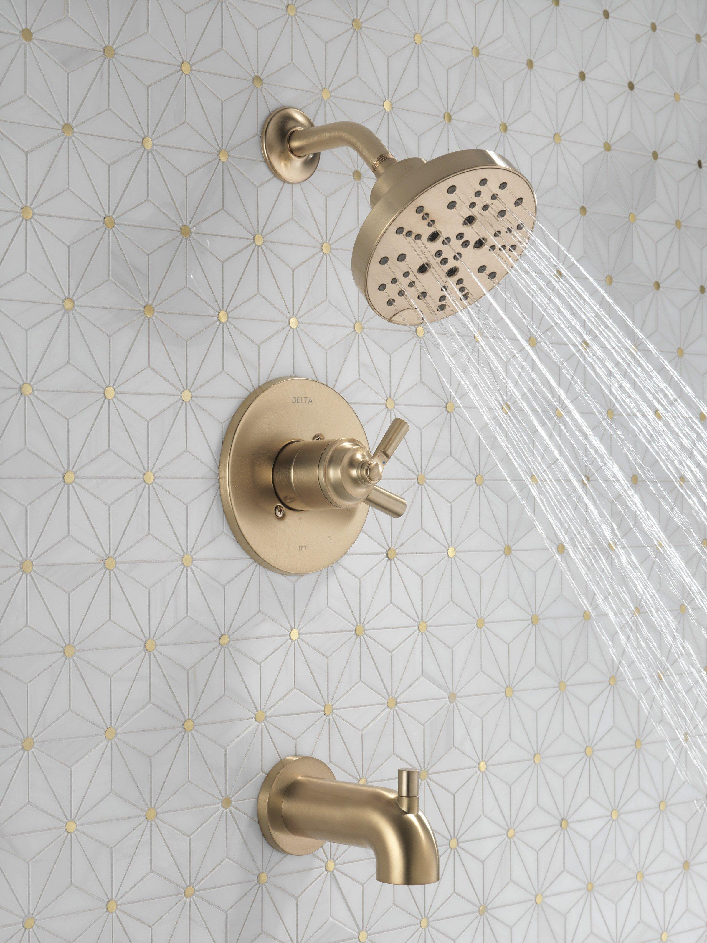 Delta Faucet Brilliance Champagne Bronze Single Handle Multi Function Bathtub & Shower Faucet (Trim Only) 