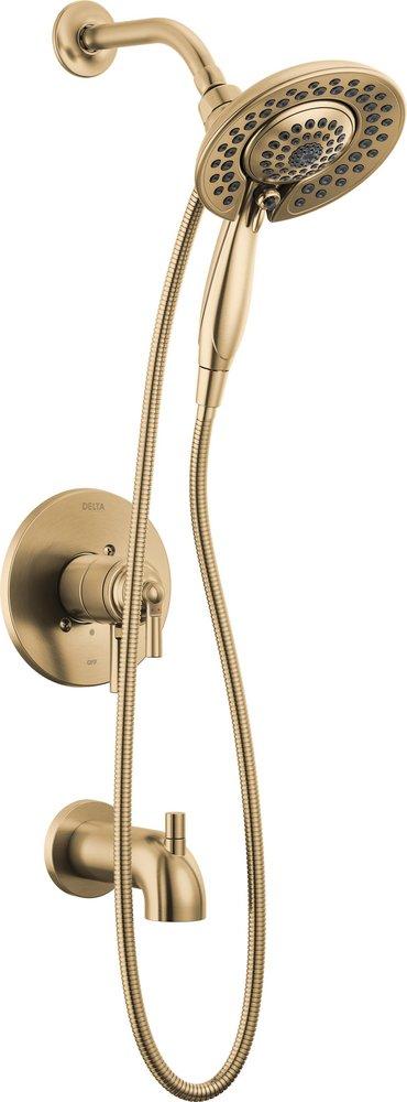 Delta Faucet Brilliance&reg; Champagne Bronze Single Handle Multi Function Bathtub & Shower Faucet (Trim Only) 
