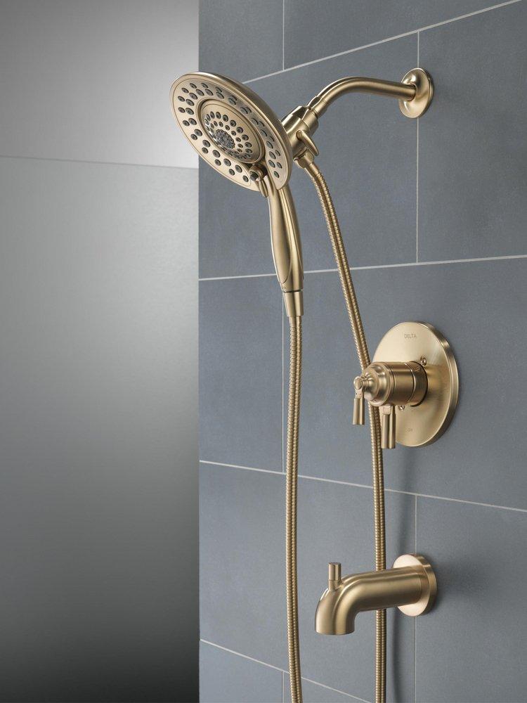Delta Faucet Brilliance&reg; Champagne Bronze Single Handle Multi Function Bathtub & Shower Faucet (Trim Only) 