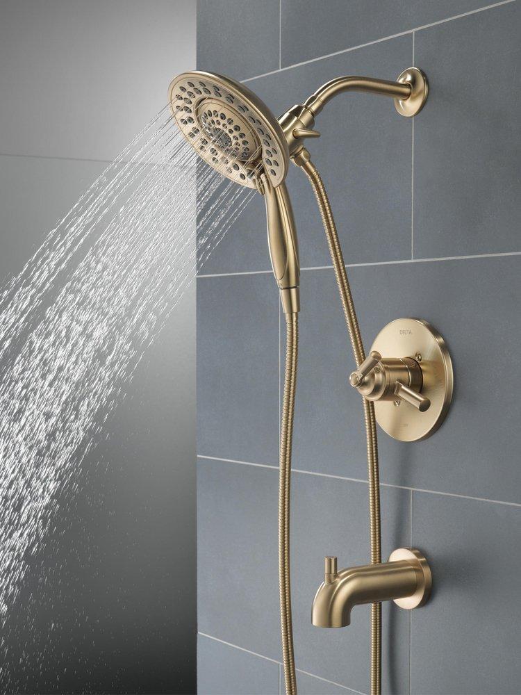 Delta Faucet Brilliance&reg; Champagne Bronze Single Handle Multi Function Bathtub & Shower Faucet (Trim Only) 