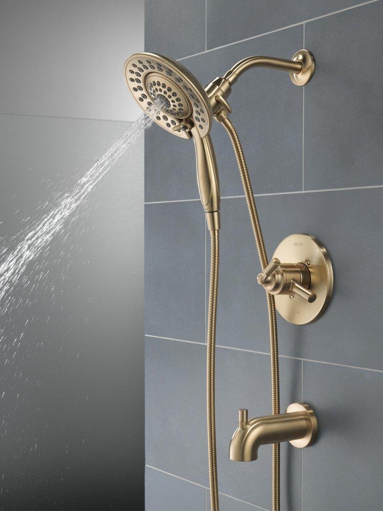 Delta Faucet Brilliance&reg; Champagne Bronze Single Handle Multi Function Bathtub & Shower Faucet (Trim Only) 