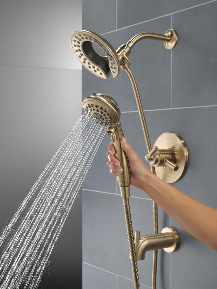 Delta Faucet Brilliance&reg; Champagne Bronze Single Handle Multi Function Bathtub & Shower Faucet (Trim Only) 
