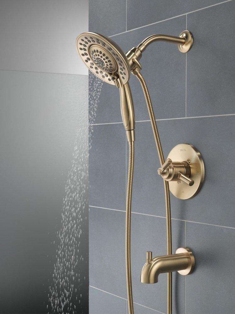 Delta Faucet Brilliance&reg; Champagne Bronze Single Handle Multi Function Bathtub & Shower Faucet (Trim Only) 