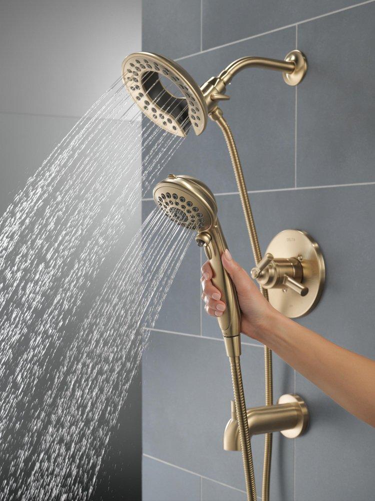 Delta Faucet Brilliance&reg; Champagne Bronze Single Handle Multi Function Bathtub & Shower Faucet (Trim Only) 