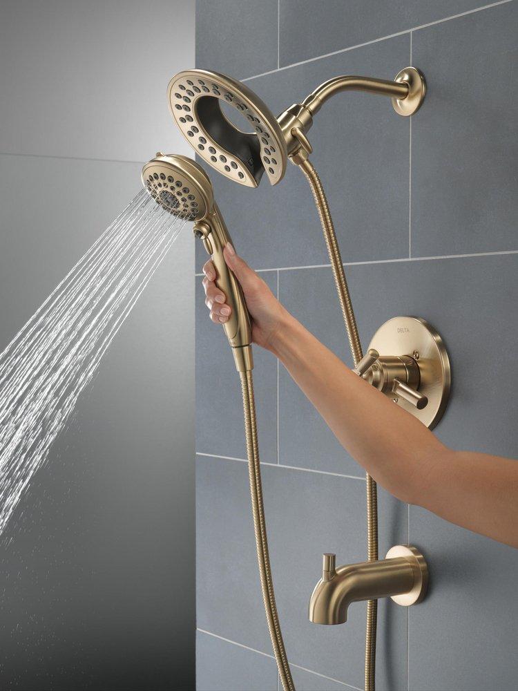 Delta Faucet Brilliance&reg; Champagne Bronze Single Handle Multi Function Bathtub & Shower Faucet (Trim Only) 