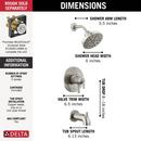 Delta Faucet Brilliance Stainless Single Handle Multi Function Bathtub & Shower Faucet (Trim Only) 