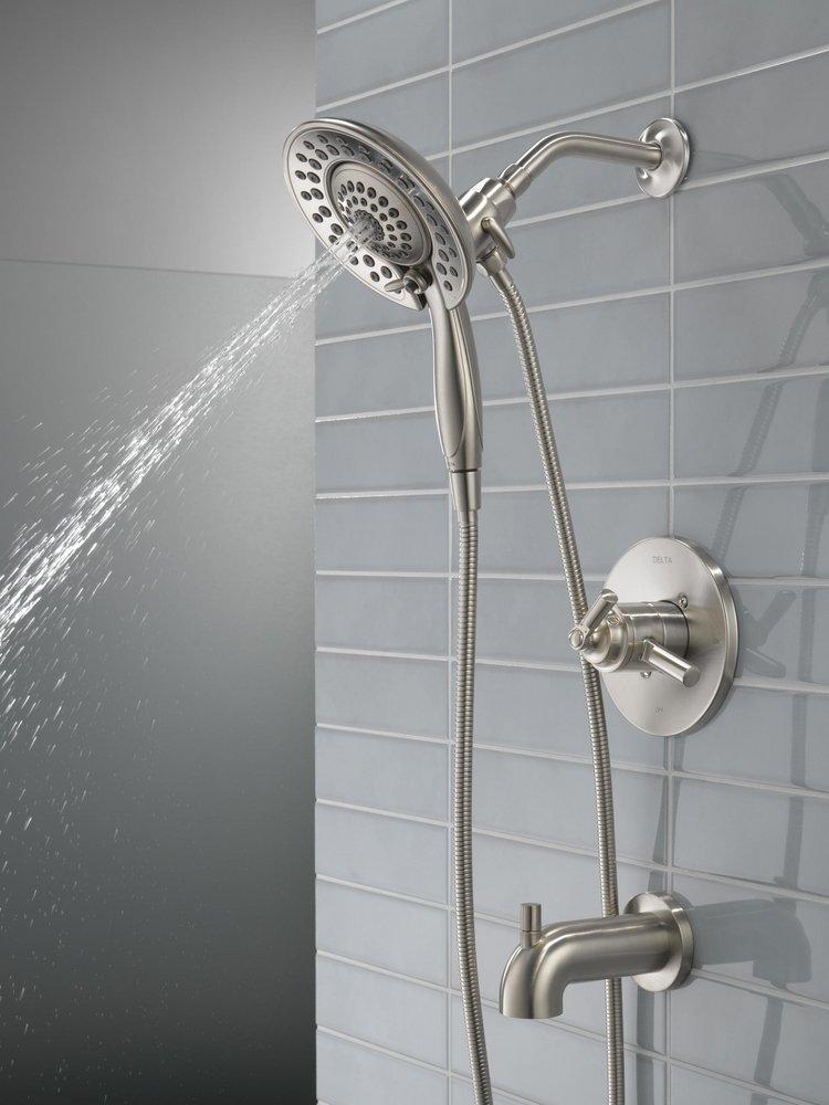 Delta Faucet Brilliance Stainless Single Handle Multi Function Bathtub & Shower Faucet (Trim Only) 
