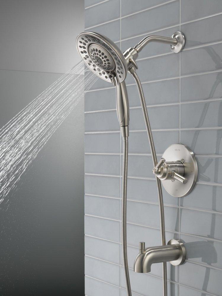 Delta Faucet Brilliance Stainless Single Handle Multi Function Bathtub & Shower Faucet (Trim Only) 