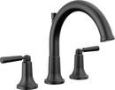 Two Handle Roman Tub Faucet in Matte Black (Trim Only)