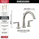 Delta Faucet Brilliance Stainless Two Handle Roman Tub Faucet Only (Trim Only) 