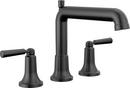 Delta Faucet Matte Black Two Handle Roman Tub Faucet (Trim Only) 