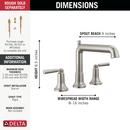 Delta Faucet Brilliance Stainless Two Handle Roman Tub Faucet (Trim Only) 