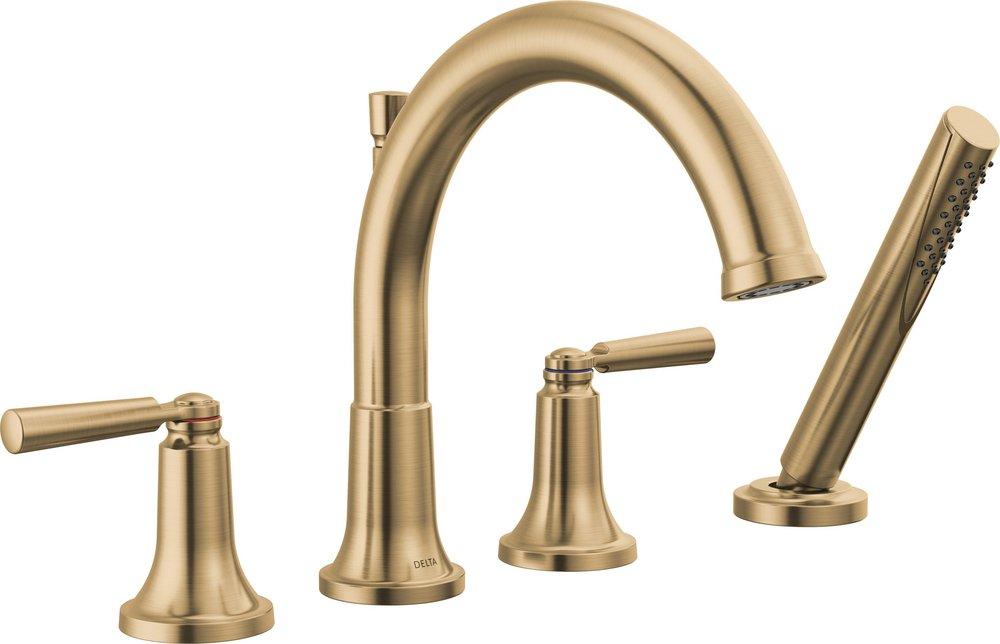 Delta Faucet Brilliance&reg; Champagne Bronze Two Handle Roman Tub Faucet (Trim Only) 