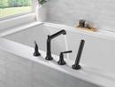 Delta Faucet Matte Black Two Handle Roman Tub Faucet (Trim Only) 