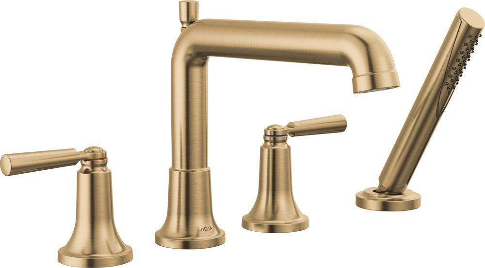 Delta Faucet Brilliance&reg; Champagne Bronze Two Handle Roman Tub Faucet (Trim Only) 