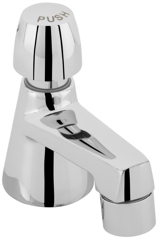 みー PROFLO® Single Handle Metering Bathroom Sink Faucet in Chrome