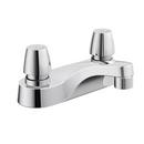 Two Handle Metering Bathroom Sink Faucet in Polished Chrome 