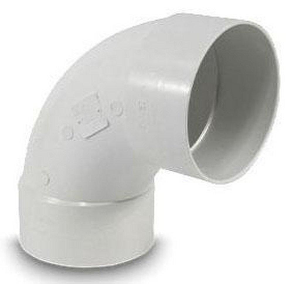 Multi-Fittings Corporation Hub SDR 35 PVC Solvent Weld Long Turn Sewer 90 Degree Elbow 