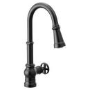 Single Handle Pull Down Touchless Kitchen Faucet with Voice Activation in Matte Black 